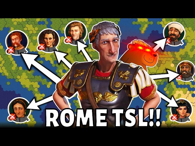 Rebuilding TSL Rome - Can 7 People Stop Me?! (7 vs 1 Trajan Civ 6)