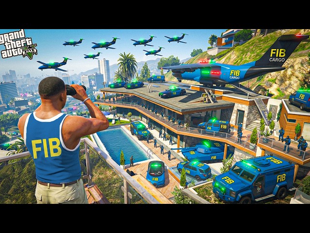 GTA 5 : Franklin's House Raided By FIB In Gta 5 ! (GTA 5 mods)
