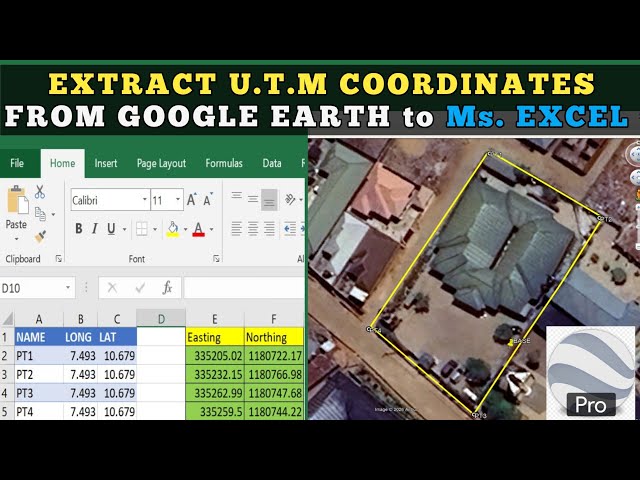 Extract UTM coordinates from Google Earth Pro to Ms. Excel (2) || Kml to Excel as a Beginner in 2026