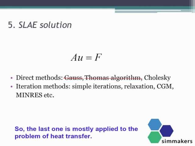 Finite element method. Heat transfer problem.