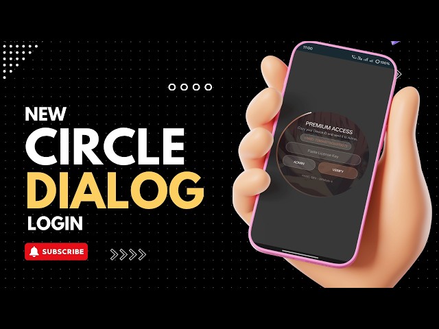 🔥 NEW Modern Circle Login Dialog | Round Glassmorphism UI | By DPMods