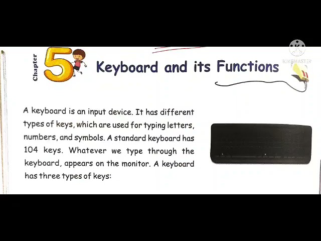 Class 2, Chapter 5,(Keyboard and its functions);(Part 1)