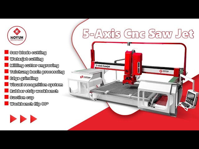 5-Axis SawJet 4-in-1 Machine—Cutting Drilling Engraving Polishing Integrated processing