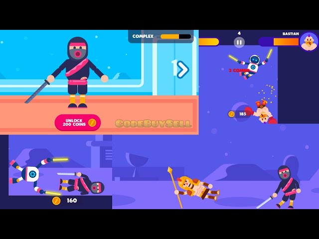 Ragdoll 2D Warrior Fighting Game - Unity 2022 Game Source Code Download Now @CodeBuySell