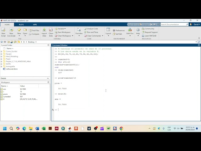 Ciclos FOR vs WHILE - Matlab