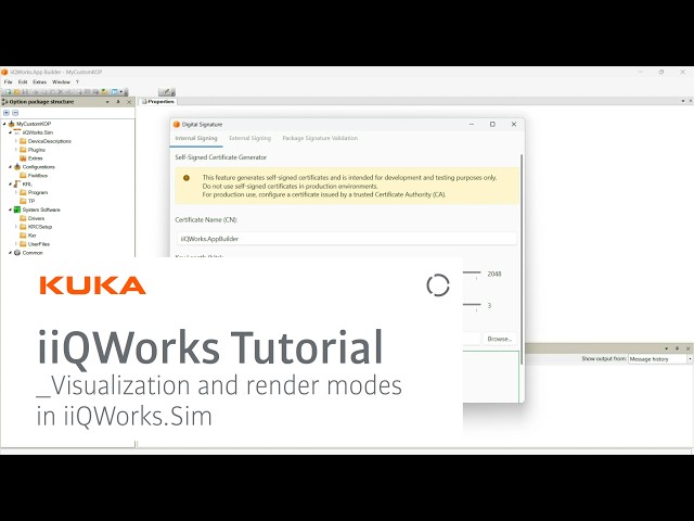 KUKA iiQWorks: Sign Third-Party KOP Packages with iiQWorks.AppBuilder