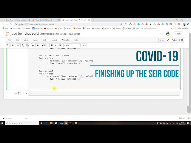 Covid-19: Finishing up the SEIR code