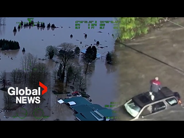 Washington first responders go door-to-door to rescue people after "historic levels of flooding"