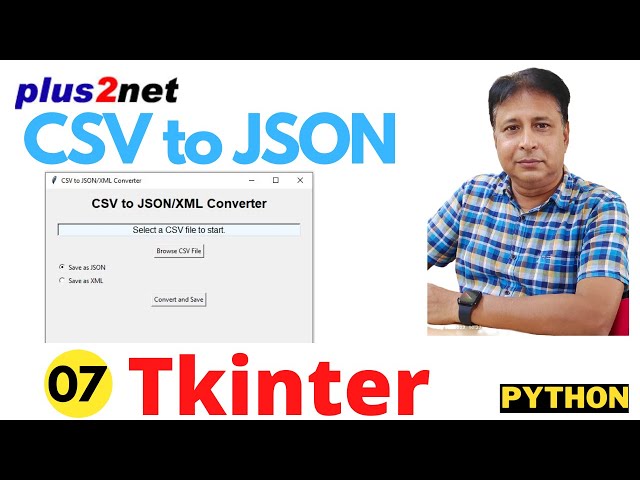 Convert CSV to JSON or XML with Tkinter and Pandas | Python GUI Tutorial #dataexport #dataimport