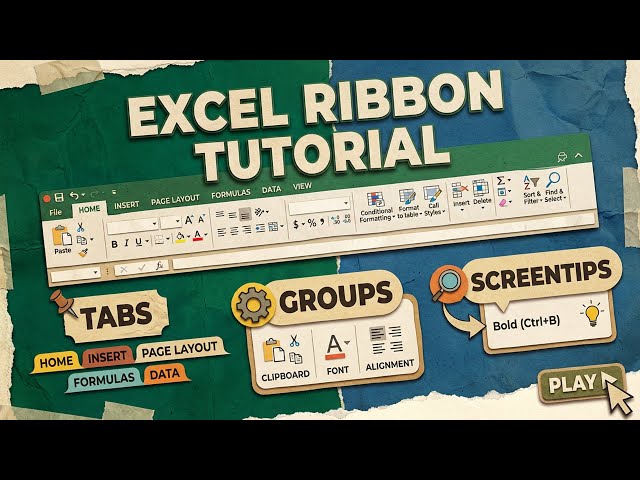 Excel Ribbon Tutorial: How Tabs, Groups, Mini Toolbar & ScreenTips Work ?
