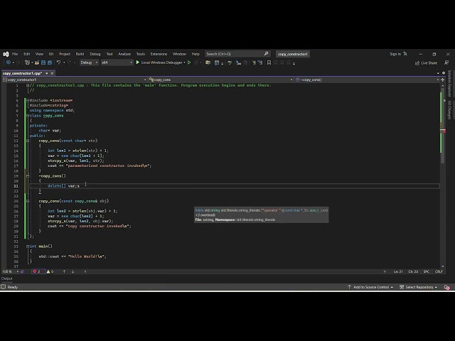 COPY CONSTRUCTOR in C++