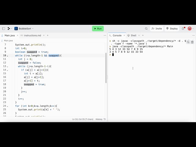 21. Java Bubble Sort
