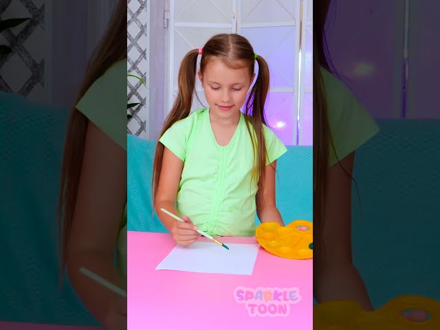 🎨 Let’s Mix Colors! Yellow + Blue = Green #Colors #Kids