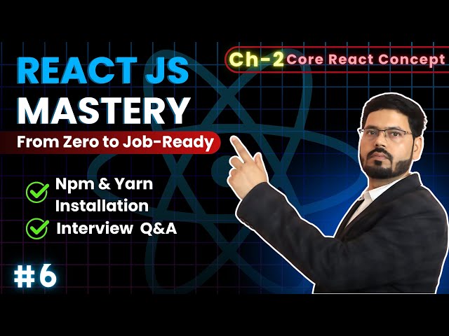 React JS Mastery : Ch 2 – Npm & Yarn Install | Core React Concept | Techeducoder #ep6