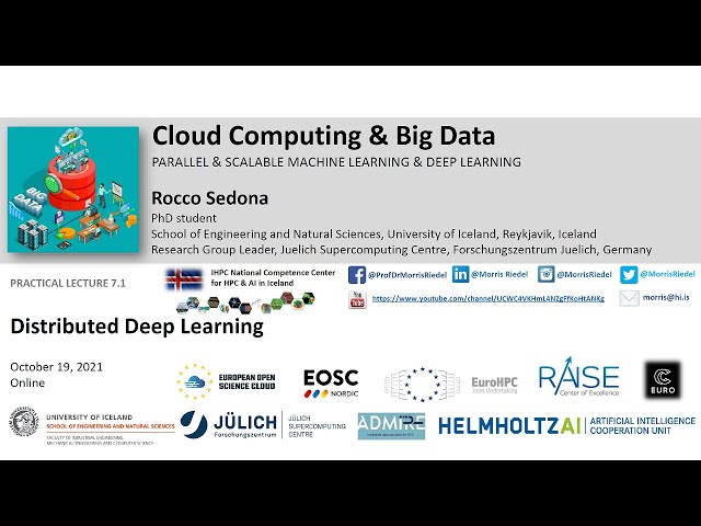 2021 Cloud Computing and Big Data Practical Lecture 7.1 Distributed Deep Learning Part1 👨‍💻