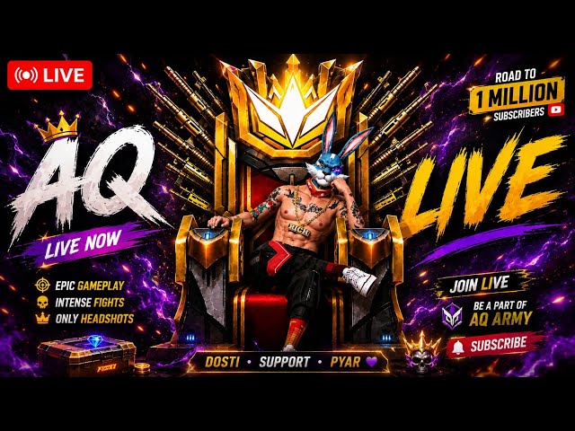 🔥 FREE FIRE LIVE 😈 | AQ LIVE 🔴 LIVE REACTION #FreeFire #FFLive #AQLIVE #FreeFireLive #GamingLive