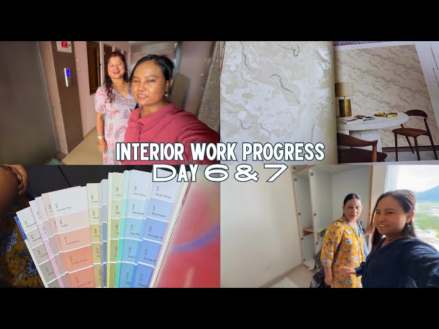Interior Work Progress: Day 6 & Day 7! 🏡 | Selecting Wallpaper & Paint Catalogs