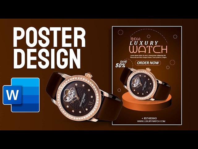 Create a professional advertising poster (AD) design in ms word || Brand (AD) design Tutorial.