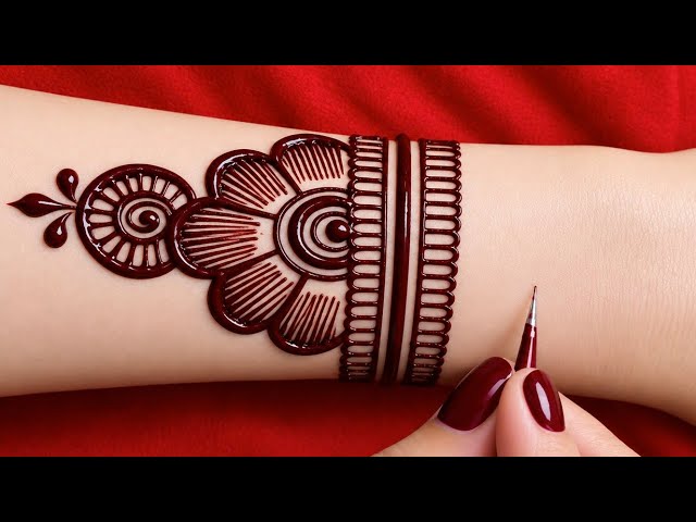 New stylish full hand mehndi design | easy back hand mehndi | rakhi mehandi ka design | rakhi mehndi
