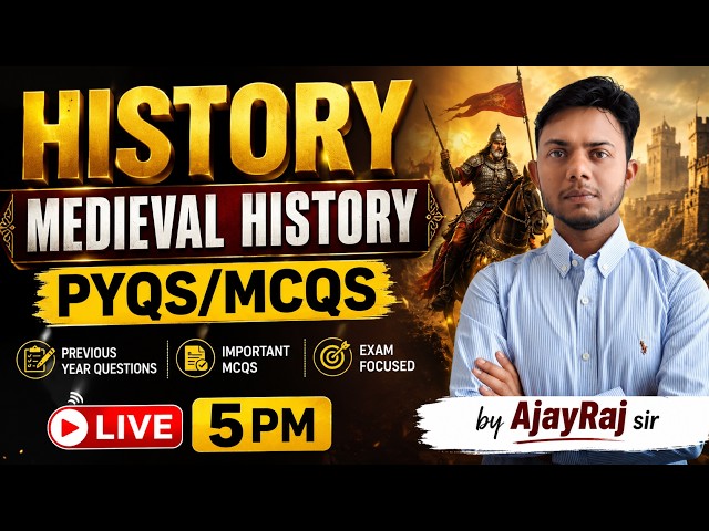 History- Medieval History  PYQS/MCQS -  For Punjab Police 2026 | Live Class  by Ajay Raj sir