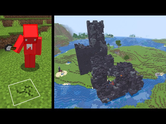 Minecraft, But Mining Blocks Spawns Structures