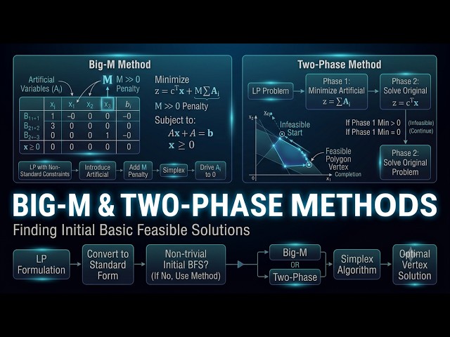 Big-M & Two-Phase Methods: Finding Initial Basic Feasible Solutions