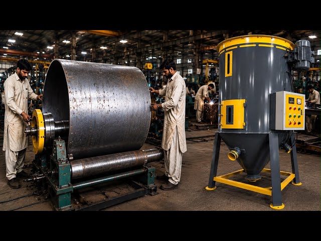 Amazing Plastic Mixing Machine Manufacturing Process | From Steel Sheets to Finished Machine