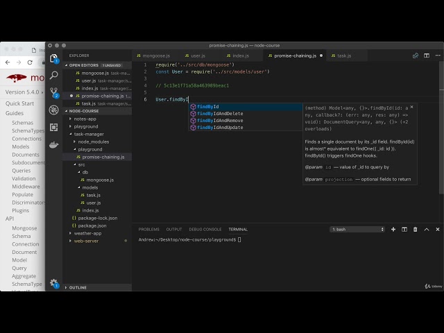 Promise Chaining [The Complete Node.js Developer Course (3rd Edition) 2021]