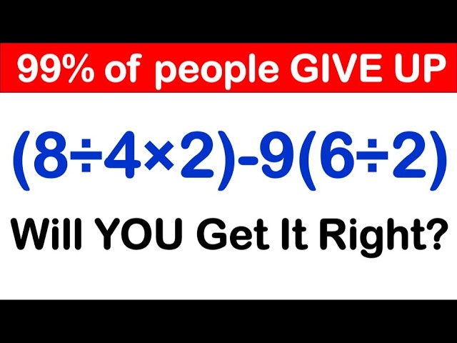 Can You Solve This Simple Math Problem?