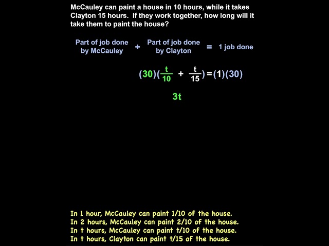 Work Word Problems | MathHelp.com