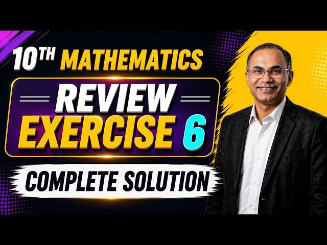 Review Exercise 6 Complete | Vectors in Plane | Class 10 Math New Book 2026
