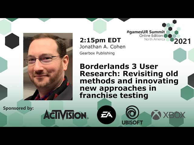 Borderlands 3 User Research: Old and new approaches in franchise testing | Jonathan Cohen