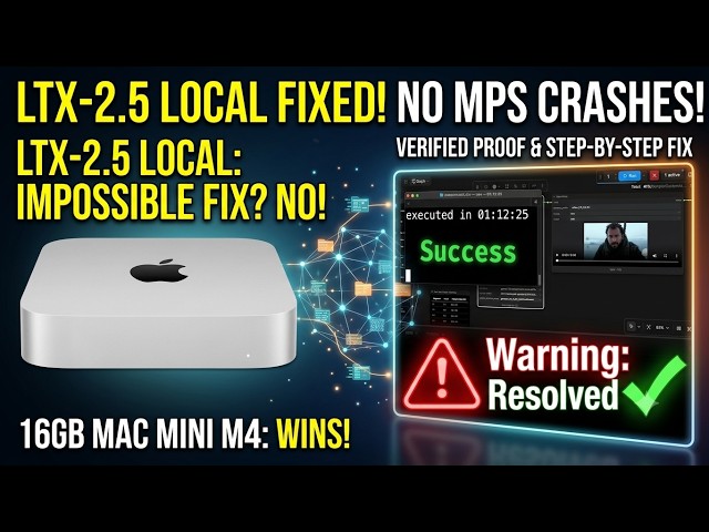 Running LTX 2.5 Locally on Mac Mini M4 16GB (No Crash!) | Impossible Fix
