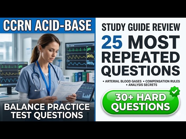 CCRN Acid Base Balance Practice Test Questions   Study Guide Review 25 Most Repeated Questions