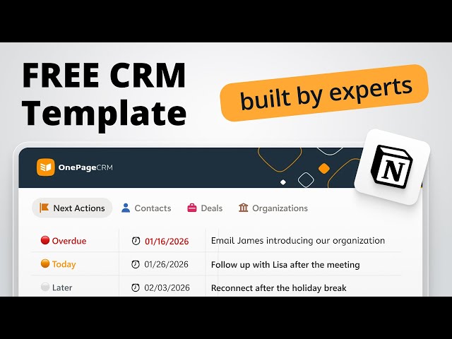 Best FREE Notion CRM Template in 2026