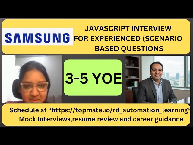 JavaScript Mock Interview for Automation Tester | Real QA Automation Questions & Answers (2026)