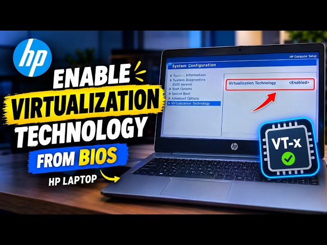 How to Enable Virtualization on HP Laptops? (BIOS SETUP)