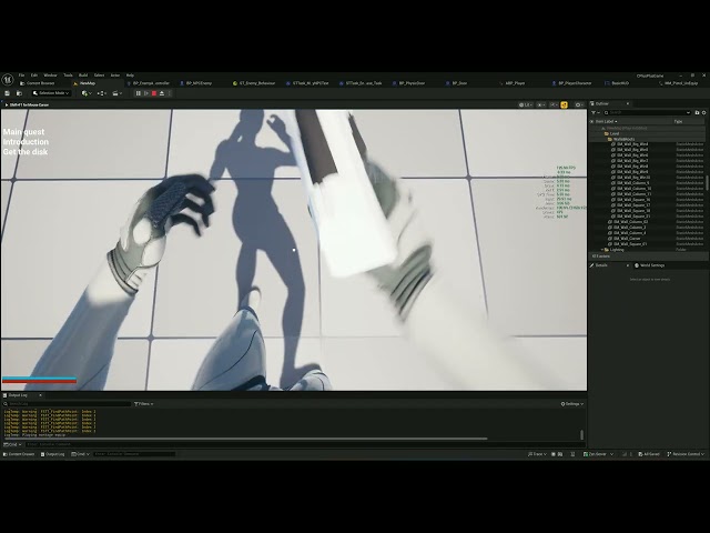 Demo UE5 Animation (Walk/Jog/Sprint/Crouch), pistol. Door physic