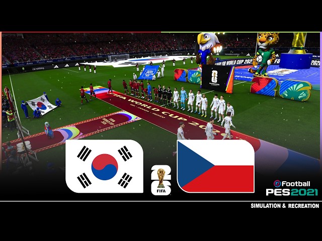 SOUTH KOREA vs CZECHIA - FIFA World Cup 2026 Group Stage | Simulation PES Gameplay