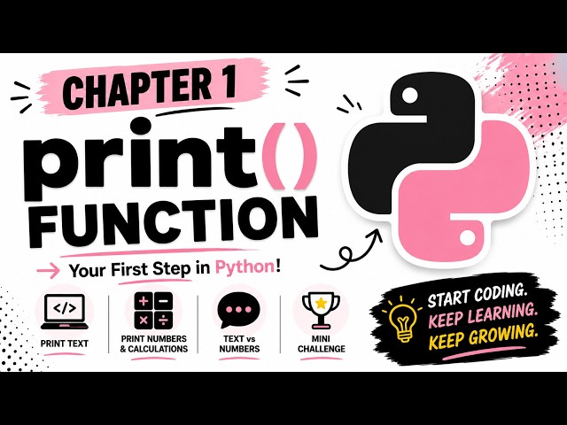 Python print() Function Explained for Beginners | Chapter 1