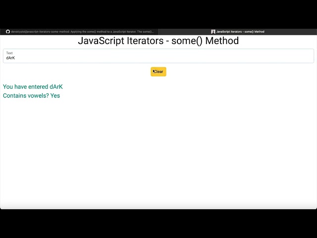 JavaScript Iterators some() Method