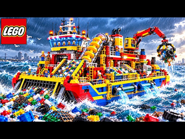 Automatic LEGO Storm-Proof Drain Cleaning Machine Battles Extreme Flooding! | LEGO Auto Tech