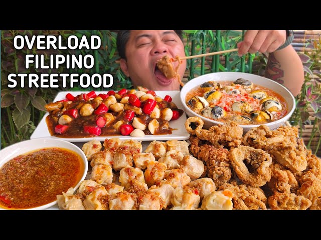 OVERLOAD FILIPINO STREETFOOD | MUKBANG PHILIPPINES