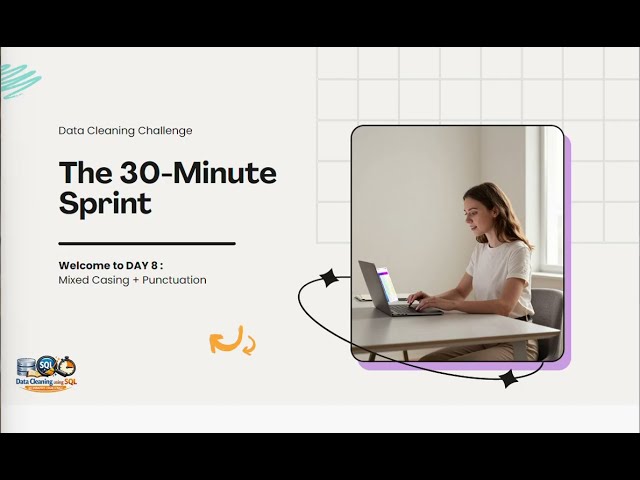 Day 8: Cleaning Messy Data in SQL (30‑Minute Challenge) | Mixed Casing + Punctuation