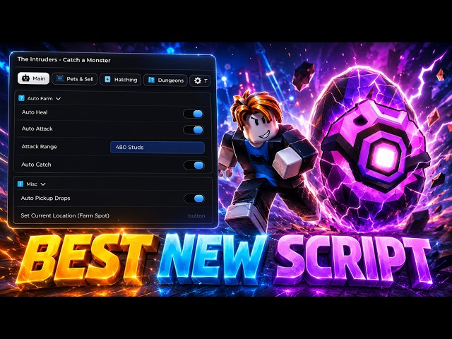 Catch a Monster Script | OP Auto Farm, Dungeon & Rift– No Ban (Mobile & PC) God Mode  – Undetected
