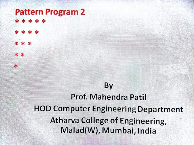 Pattern Program 2