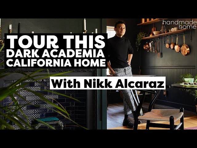 Tour Nikk Alcaraz’s Moody, Dark Academia Home | Handmade Home