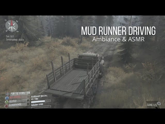 Let's Take a Ride in MudRunner - Ambiance ASMR (No Talking, In-Game Sound Only) #01
