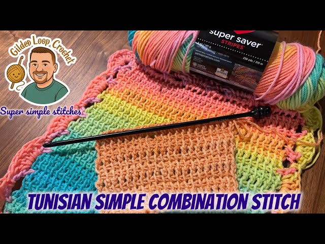 Stitch #35 | Tunisian Simple Combination Stitch | Great For Beginners in Tunisian - Awesome Texture!
