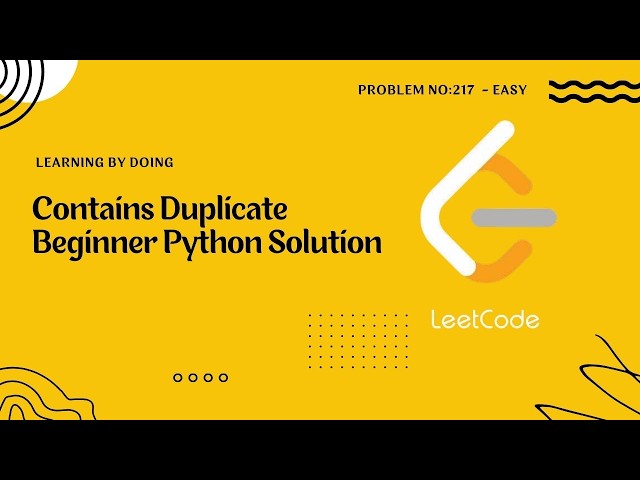Contains Duplicate | LeetCode Solution in Python | Easy Problem #tamil #cs #leetcode #matrix #code